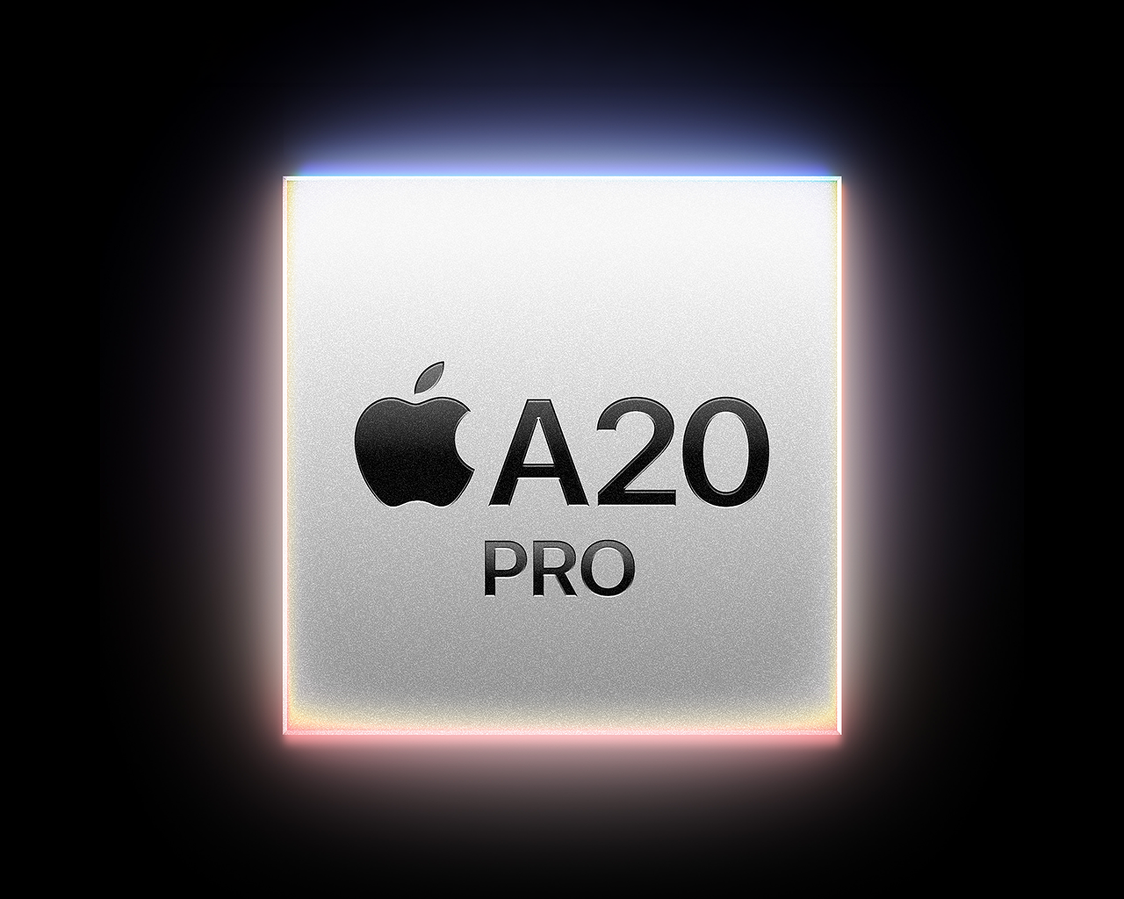Logo s jablkom a textom "A20 PRO".