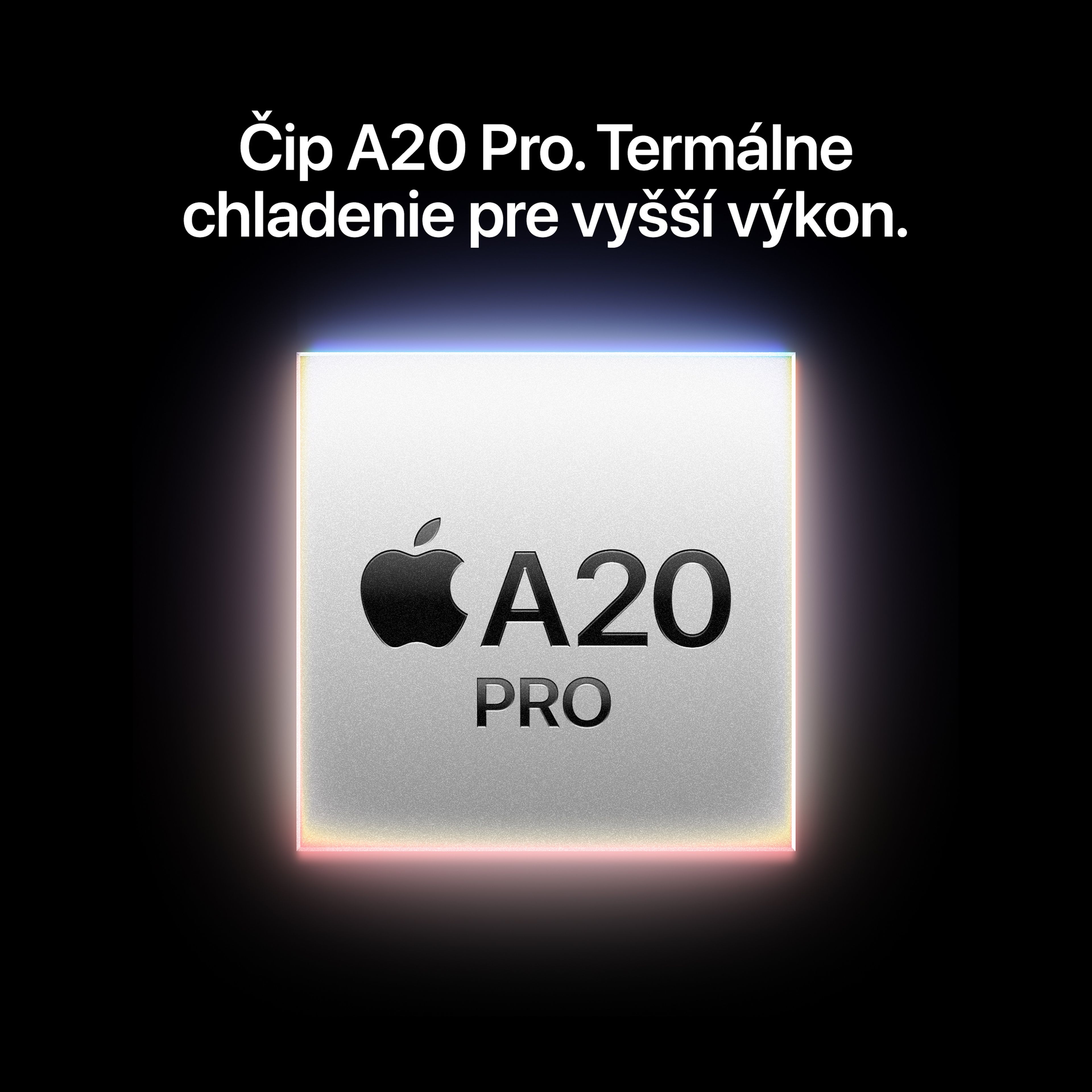 Čip A20 Pro od Apple s termálnym chladením pre vyšší výkon.