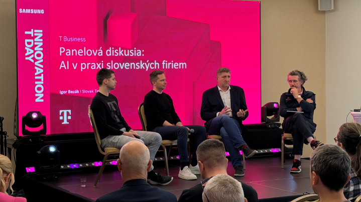 Panelová diskusia T Business na Digital Innovation Days zameraná na AI, kybernetickú bezpečnosť, RCS správy a inovácie pre firmy.